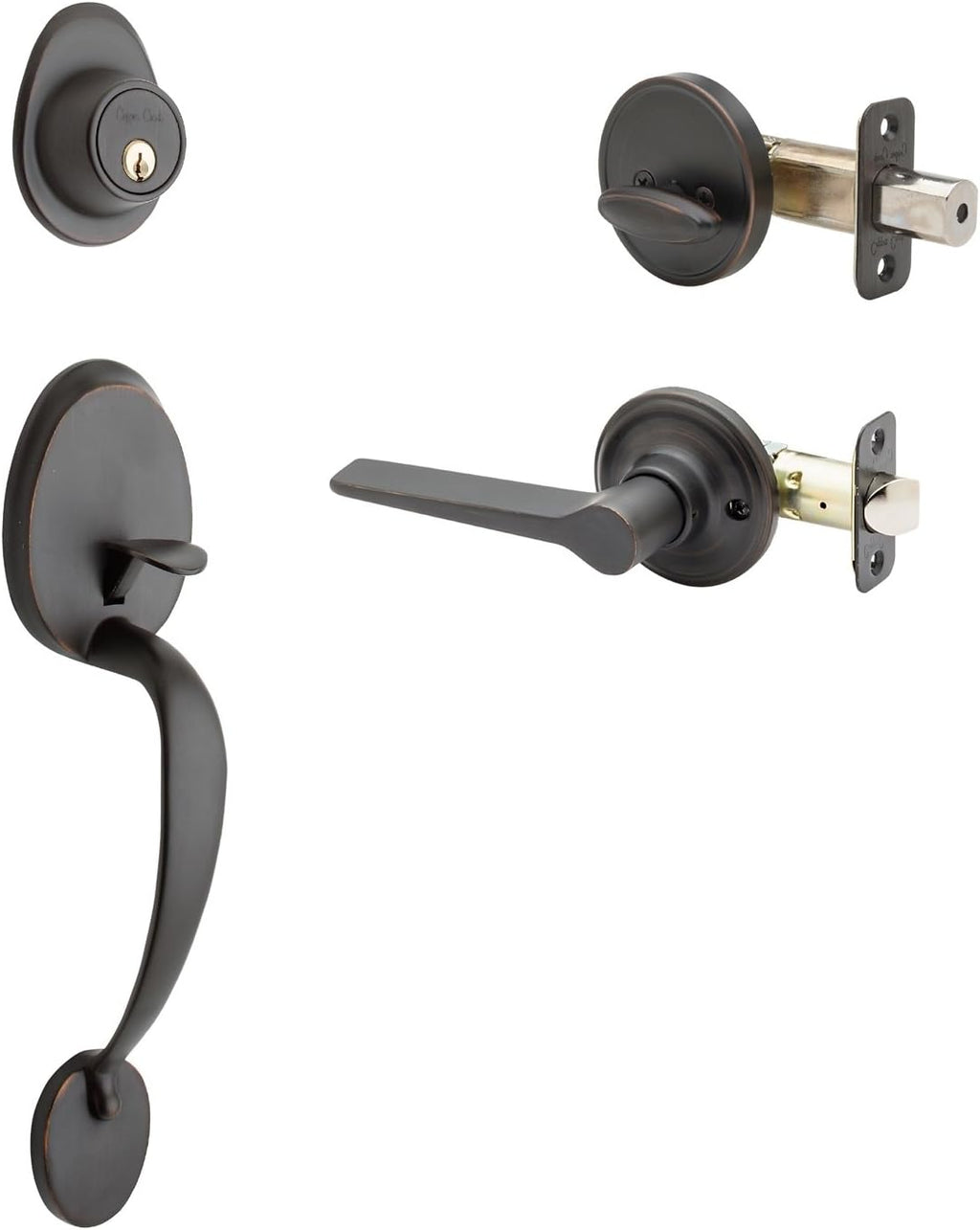 Front Door Handle Set, Tuscan Bronze X2316