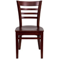 Mahogany Wood Ladder Back Restaurant Chair X4938