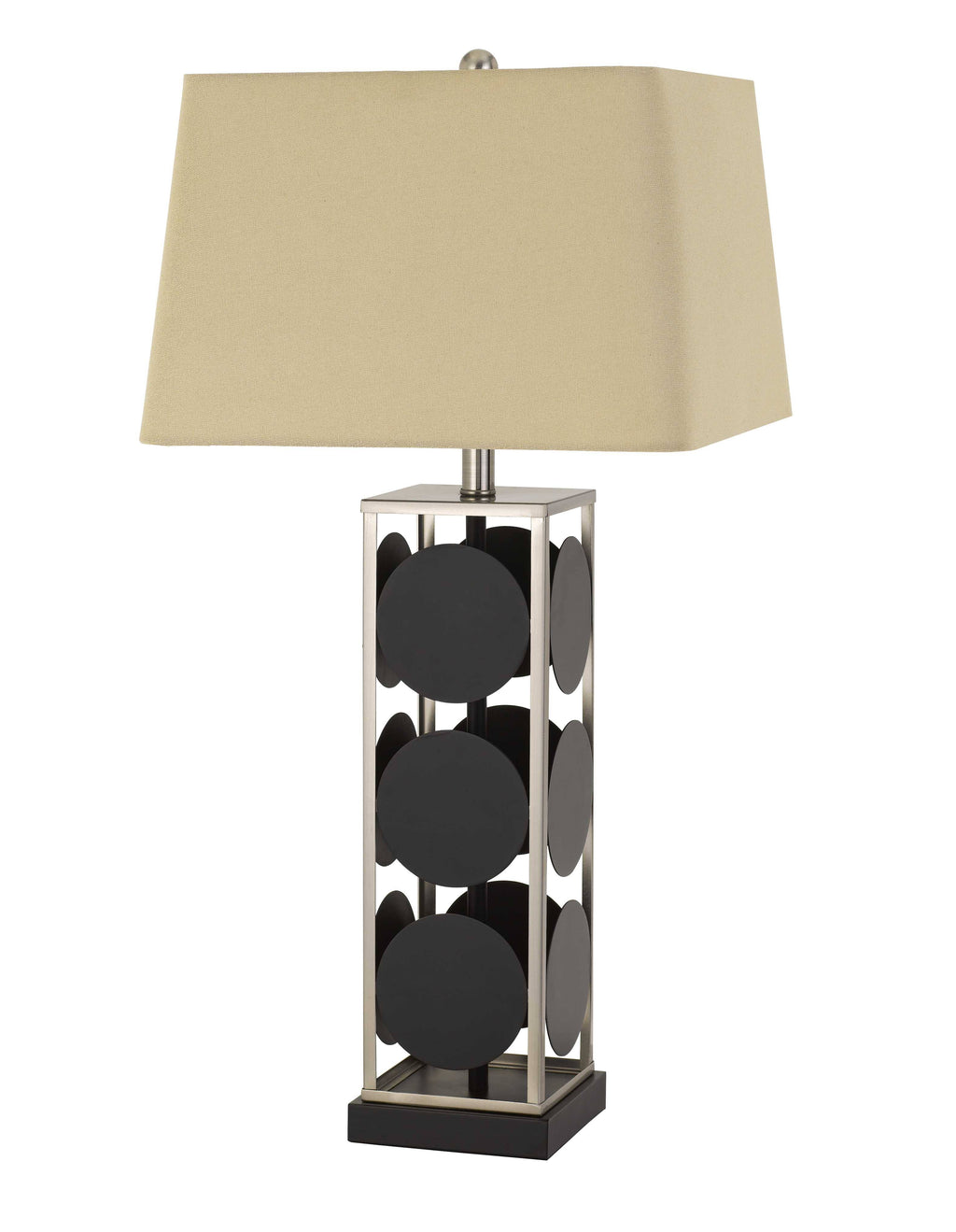 Black Table Lamp with Antique Silver H4077