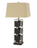 Black Table Lamp with Antique Silver H4077