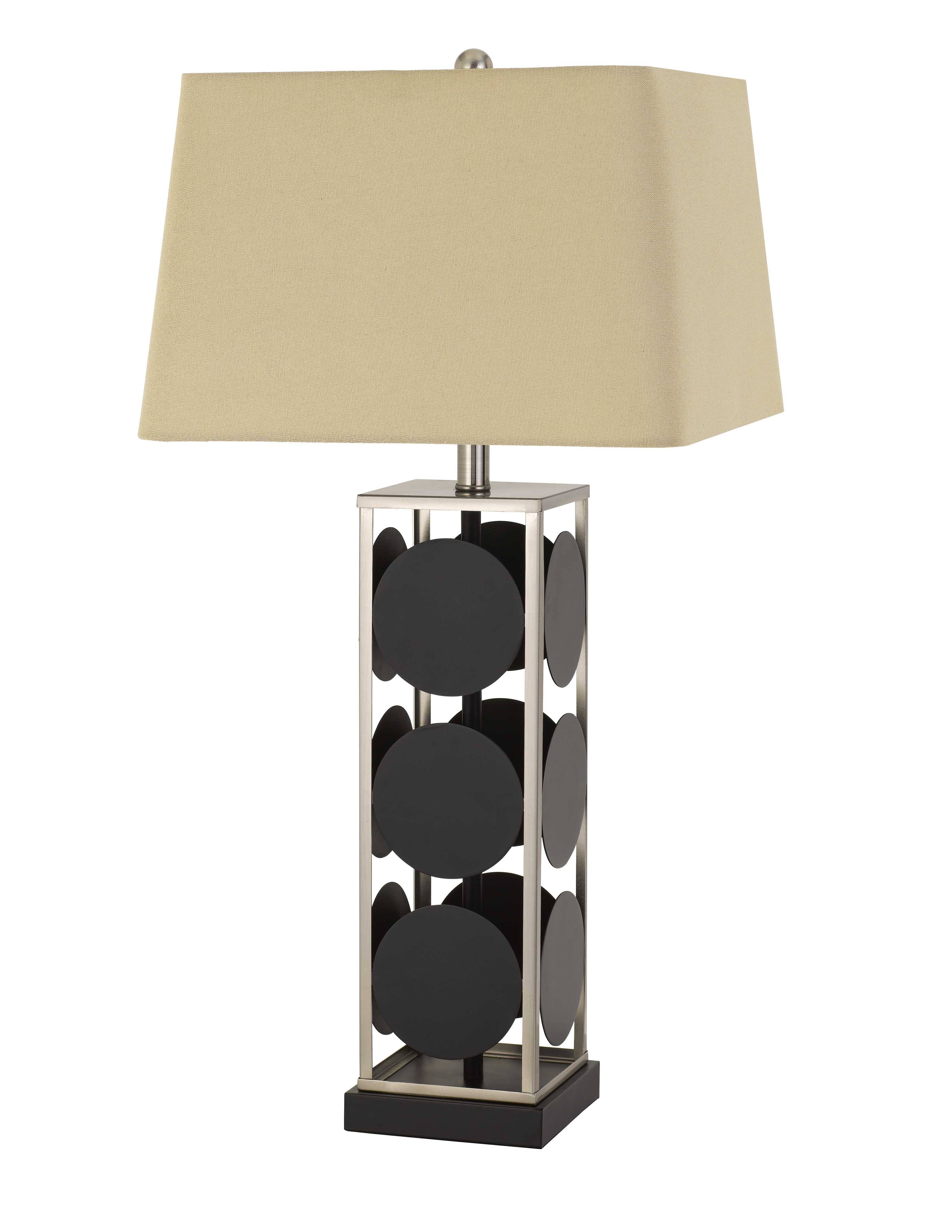Black Table Lamp with Antique Silver H4077