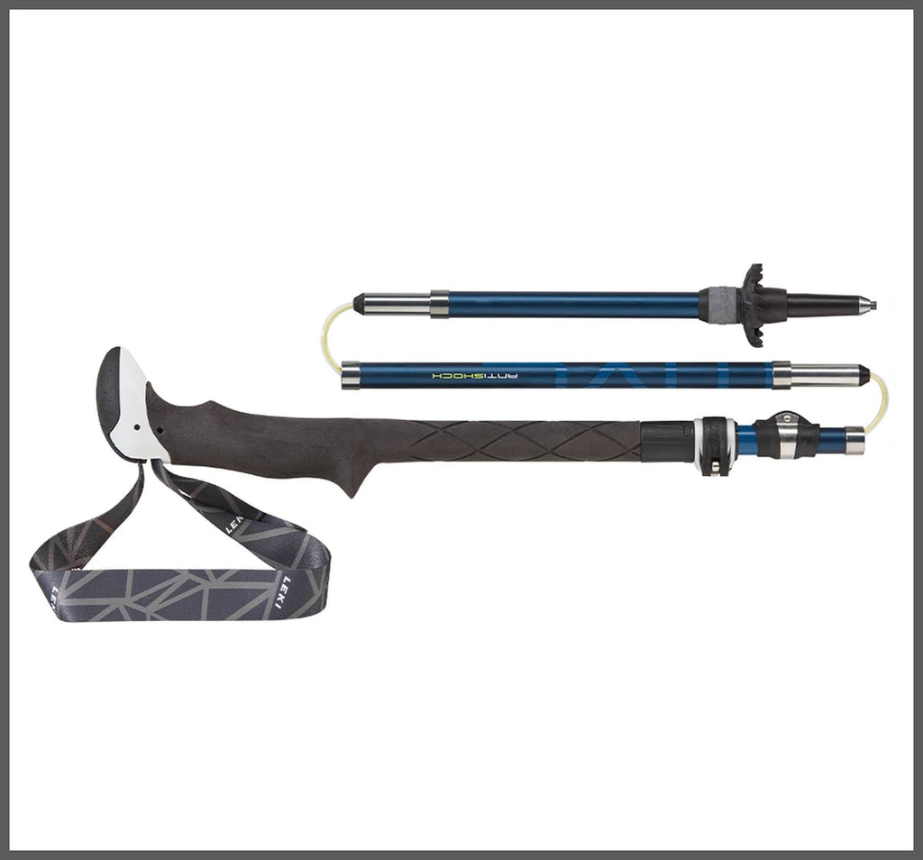 Trekking Poles White Blue Lime Green C3902