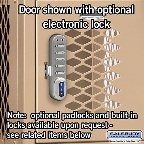 Vented Metal Locker, Six Tier, Tan G471736