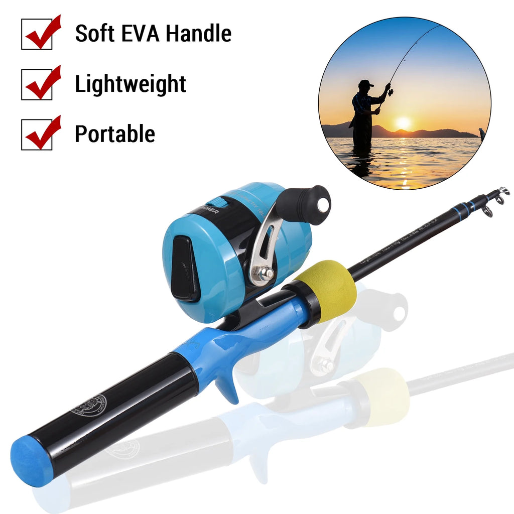 Fishing Rod and Reel Combo Set with Tackle Box for Kids U31657