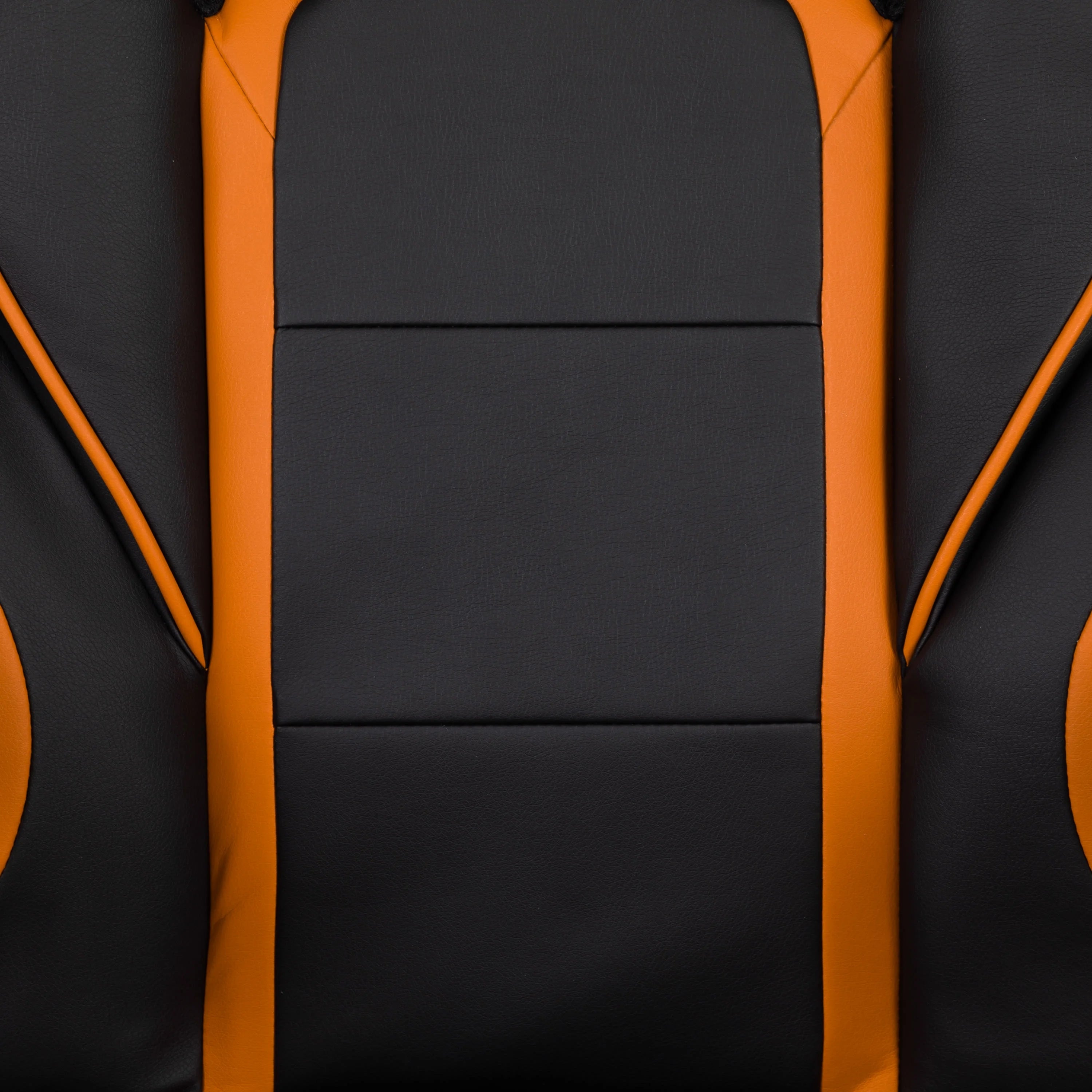 Black & Orange Gaming Chair with Footrest W29842