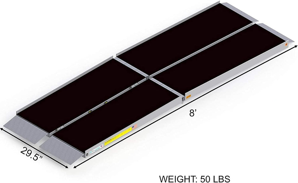 Suitcase Trifold Portable Ramp with Slip-Resistant Surface, 8 Foot X27184