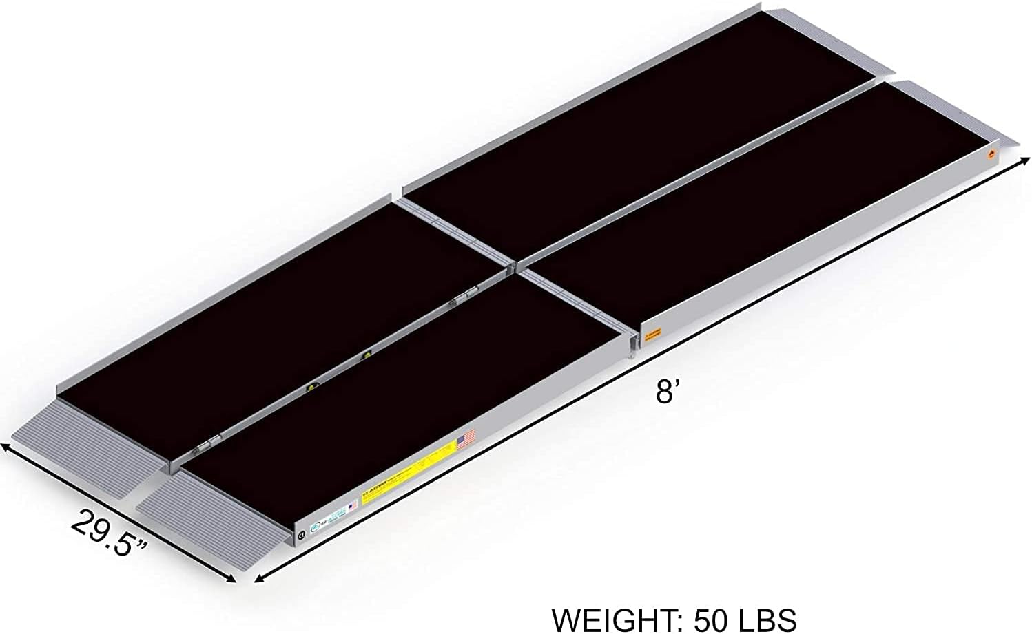 Suitcase Trifold Portable Ramp with Slip-Resistant Surface, 8 Foot X27184