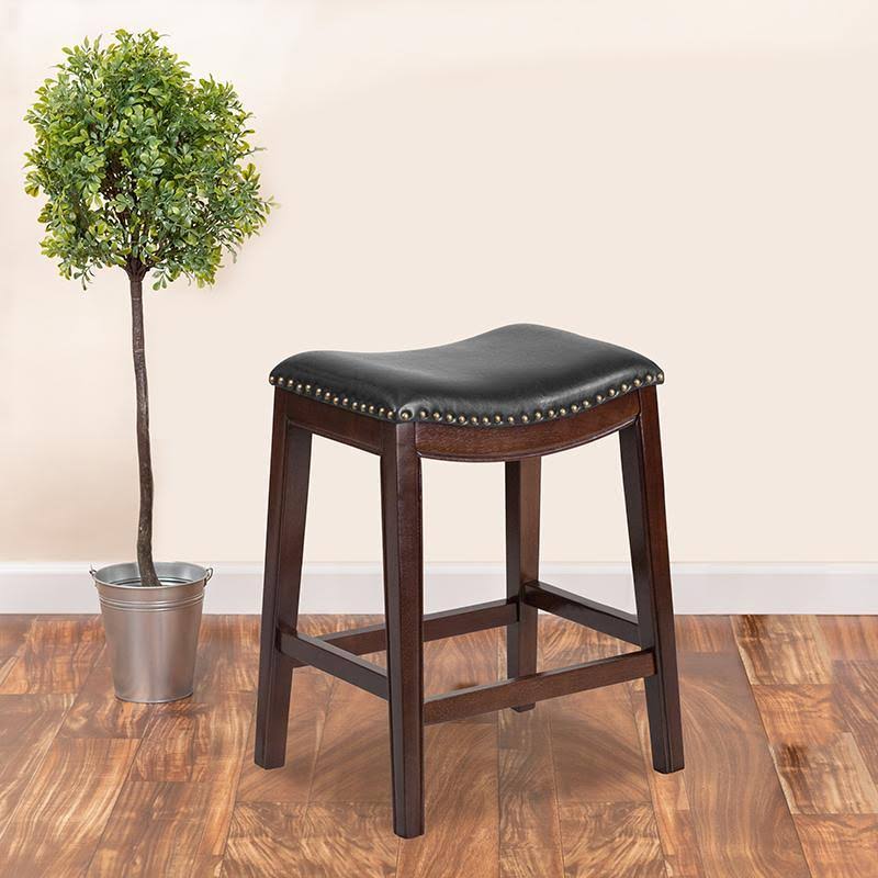 Cappuccino Wood Counter Height Stool W2492