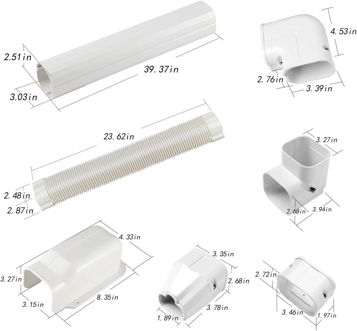 3" W 15Ft L PVC Line Cover Kit Pack of 2 F597