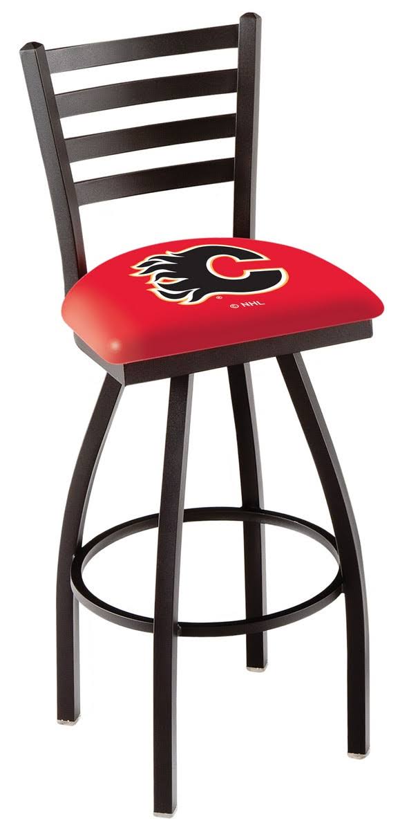 Black Wrinkle Swivel Bar Stool with Ladder Style Back I728513