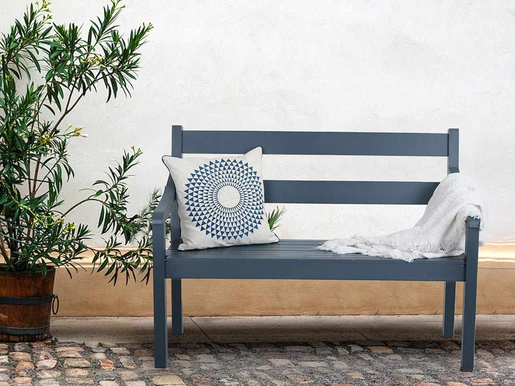 2-Person Acacia Wood Bench with Backrest and Armrest G948
