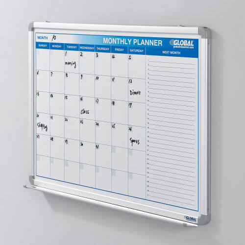 Magnetic Dry Erase Calendar Board 36 x 24 in. G154