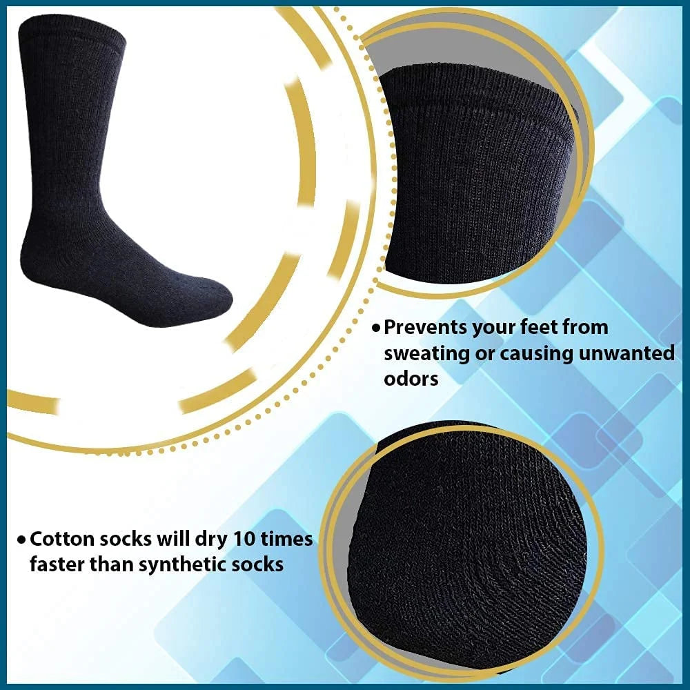 36 Pairs Navy Cotton Athletic Socks Shoe Size 10-13 P93458