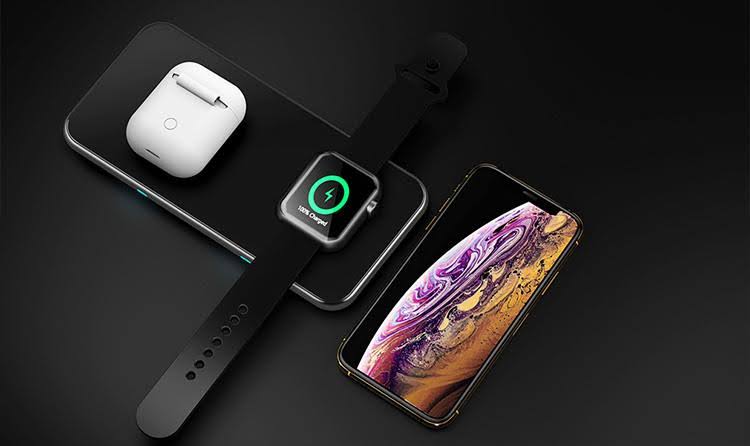3 in 1 Glass Wireless Charge Pad E55638
