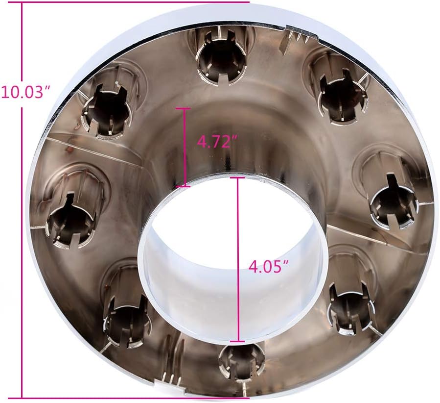 Chrome Open Front Wheel Center Hub Cap 2 PCS B5249