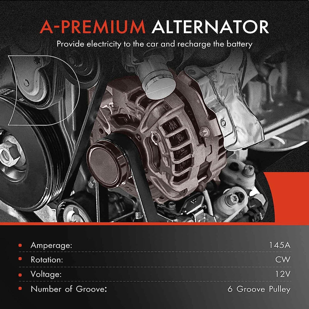 Alternator Compatible with Chevy Silverado 1500, Avalanche 1500, GMC Sierra 1500, Cadillac Escalade Y1321