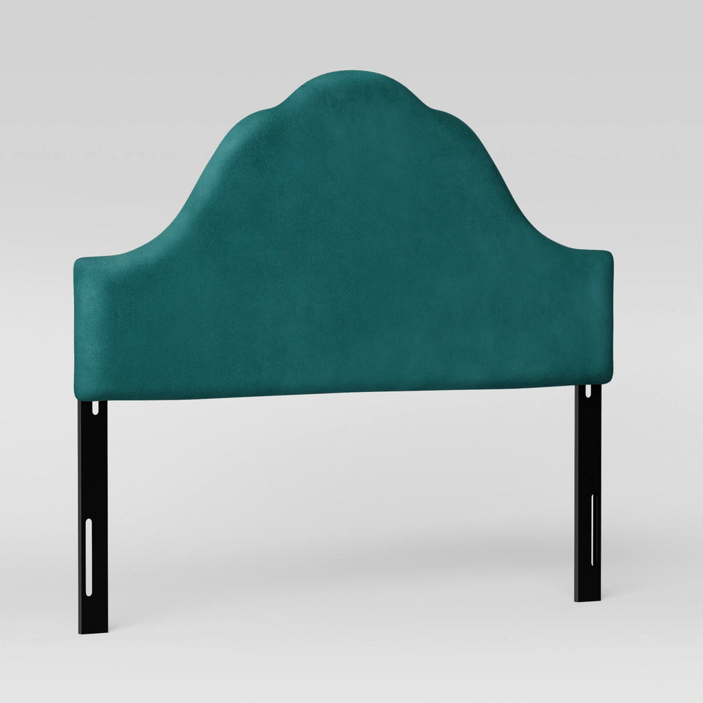 Teal Velvet Arched Headboard M3052