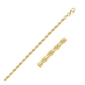 14k Yellow Gold Diamond Cut Rope Chain 20 in N30420