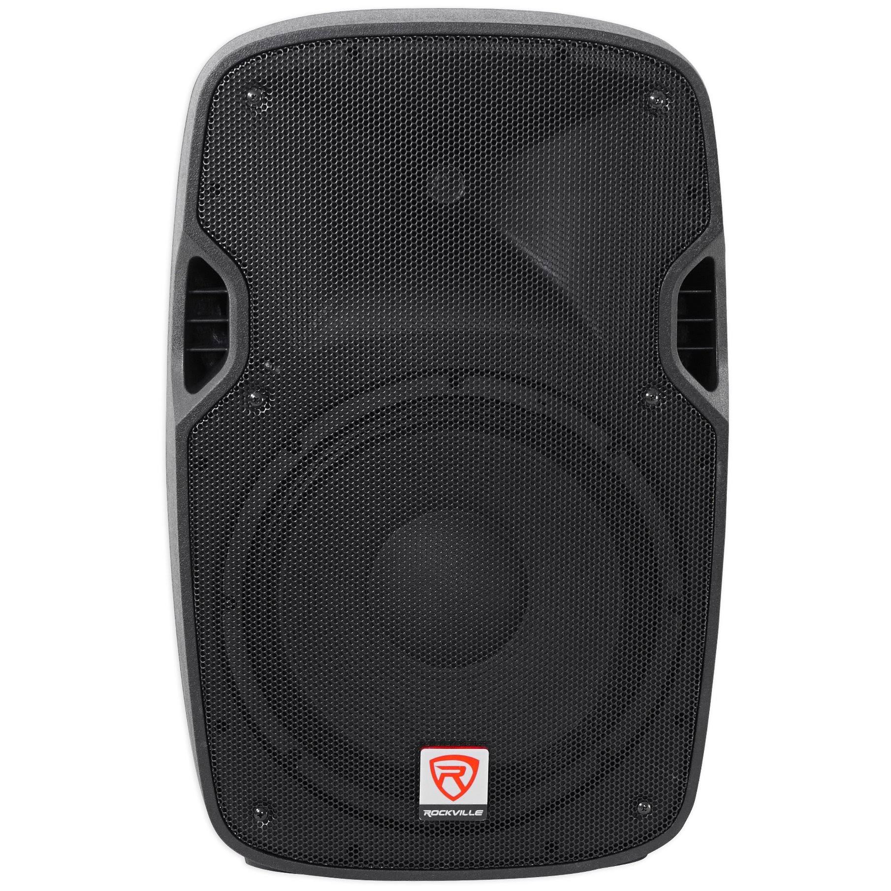 12x22 Passive 1200W DJ PA Speakers with Stands and Cables W834079