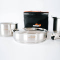 Triple Stainless Outdoor Camping Aluminum Cookware L Q584025