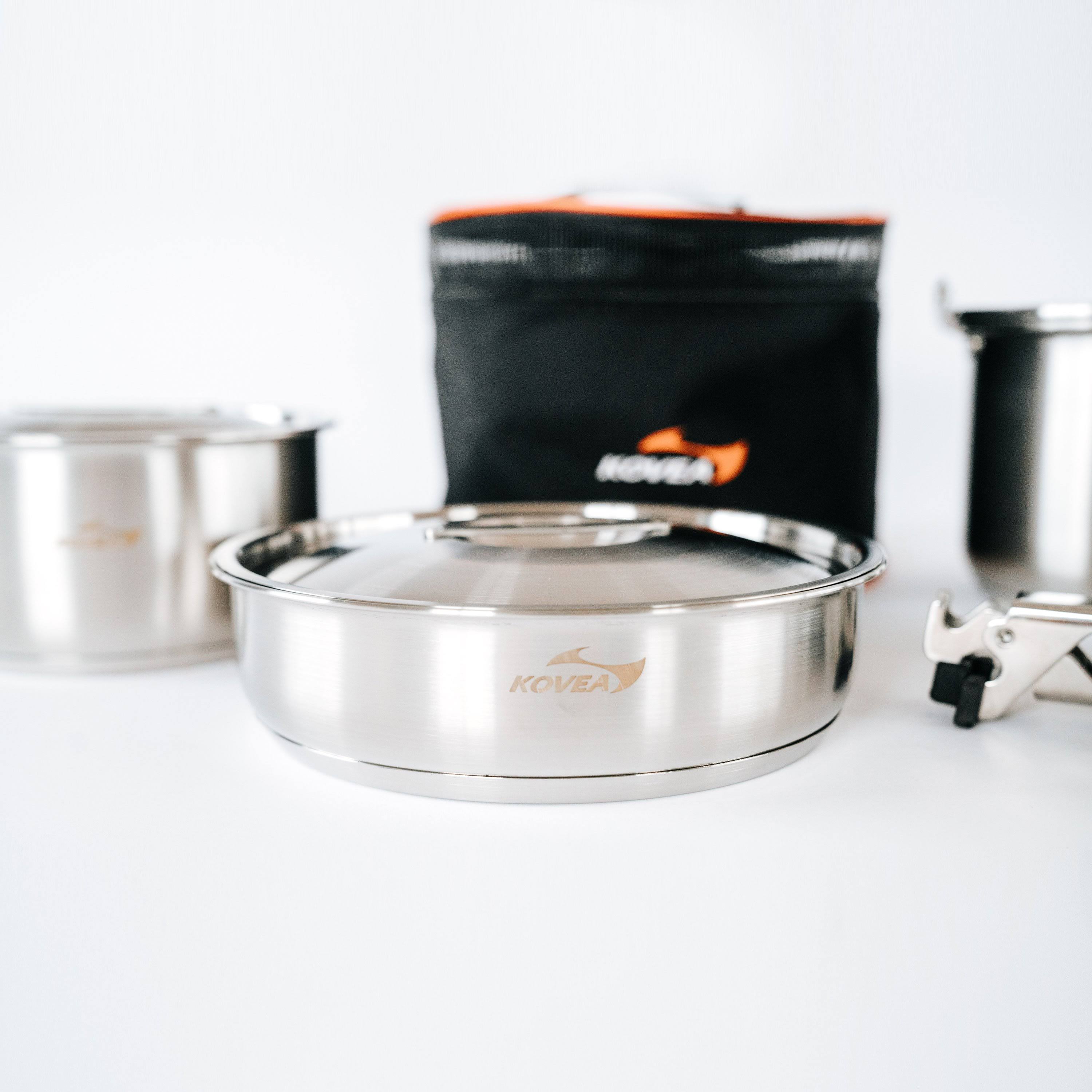 Triple Stainless Outdoor Camping Aluminum Cookware L Q584025