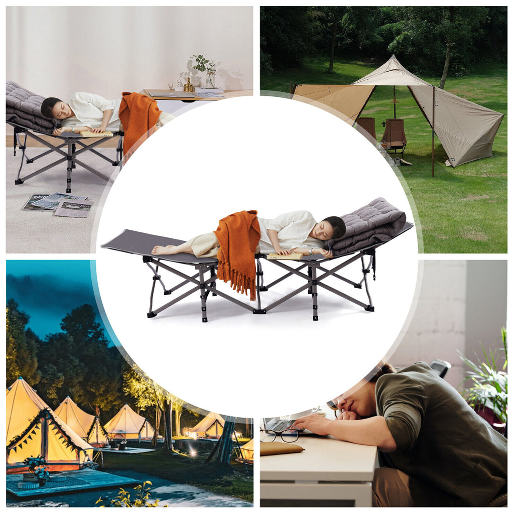 Folding Camping Cot with Mattress O6713