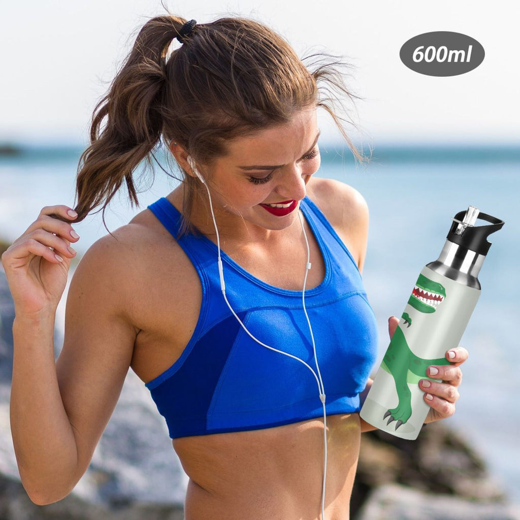 Stainless Steel Vacuum Insulated Water Bottle with Straw Lid 20 OZ Y9299