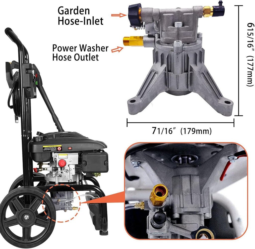 7/8'' Shaft Vertical Pressure Washer Pump, 2400-2800PSI, Pack of 2 R694261