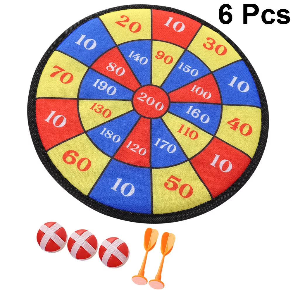 Self-adhesive Dartboard Toy Set with 2Pcs Balls C911417