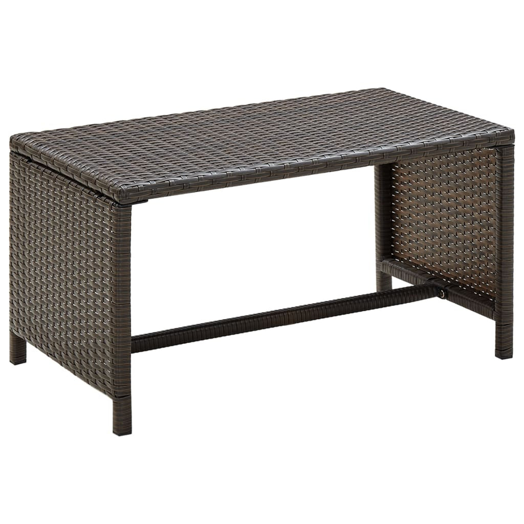 4 Piece Poly Rattan Outdoor Sectional Sofa Set with Coffee Table R578385