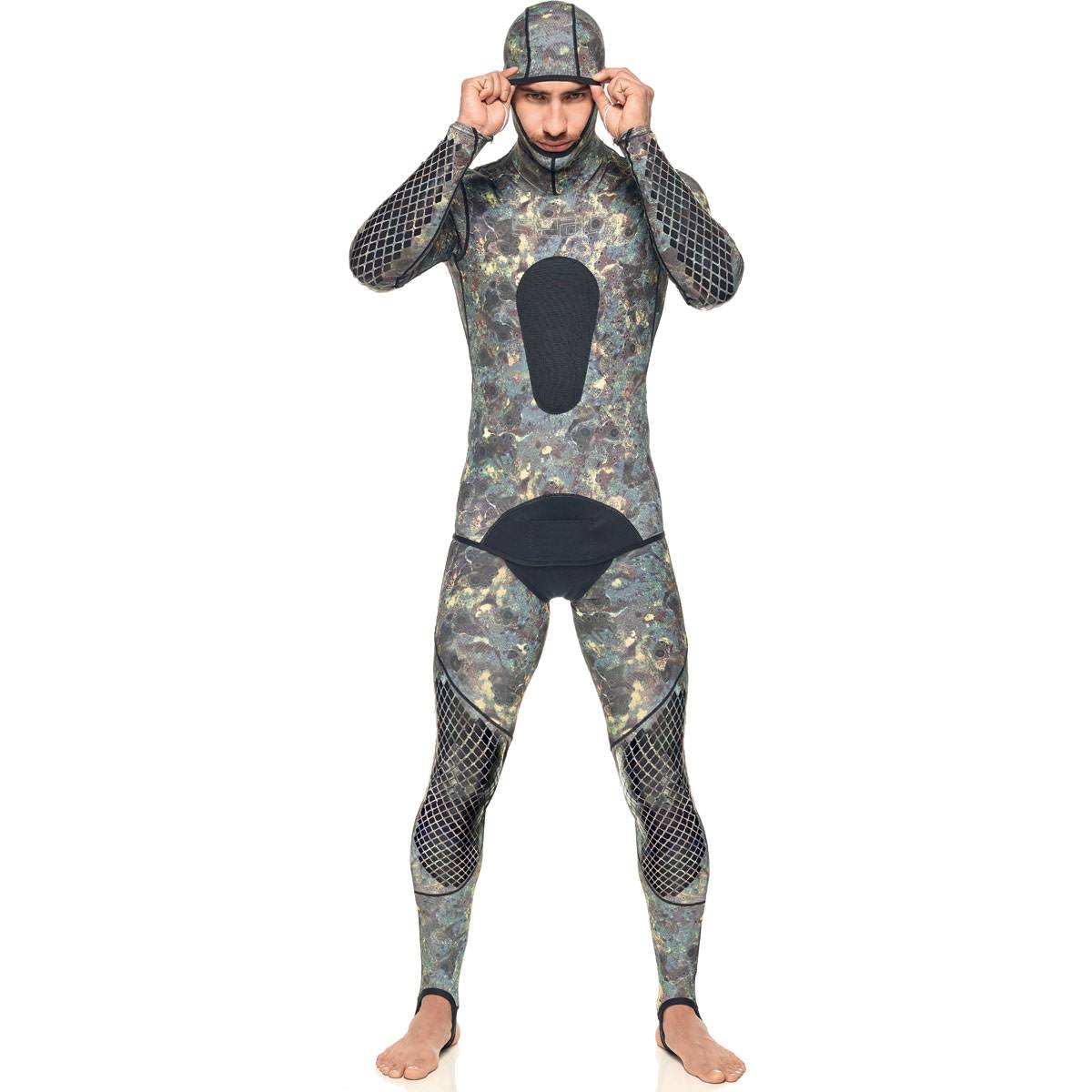 Green Camouflage Lycra Wetsuit W7625