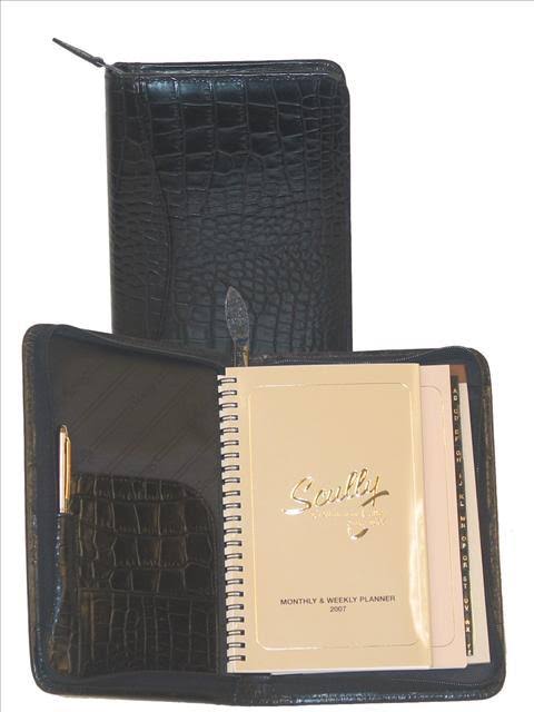Leather Zip Weekly Planner G865006