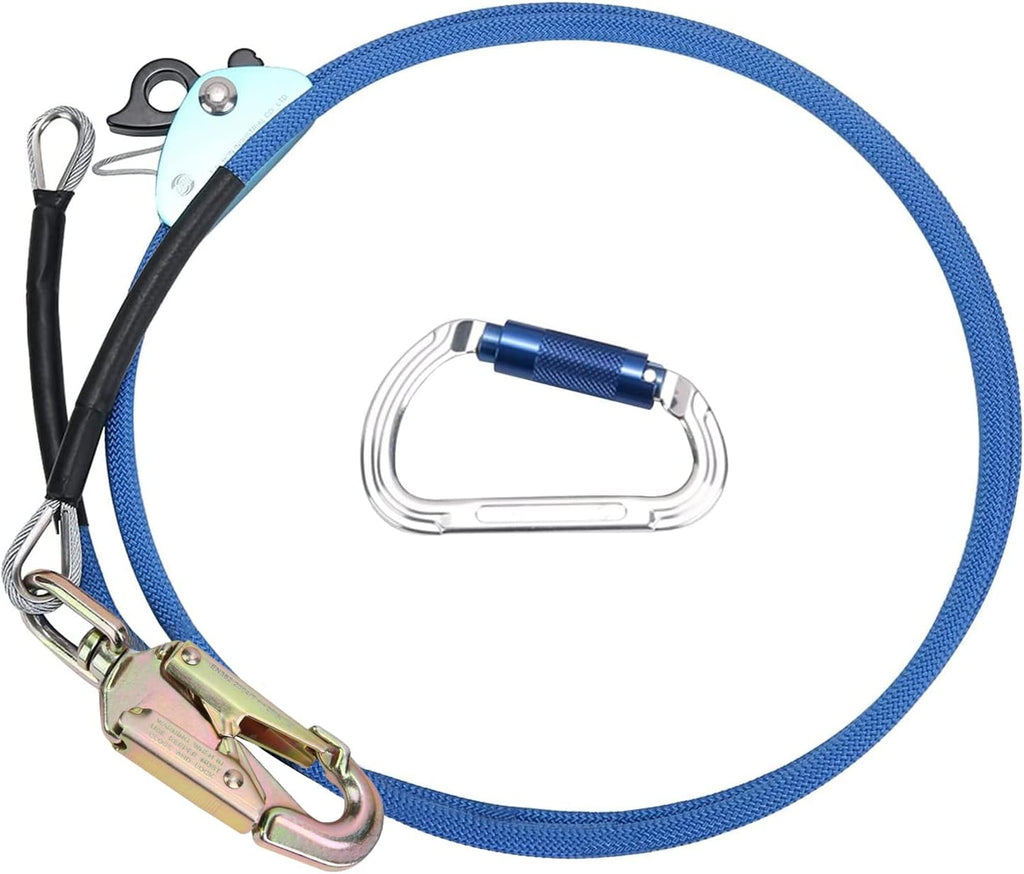 Blue Adjustable Tree Lanyard with Double Lock Carabiner, Pack of 2 X730186