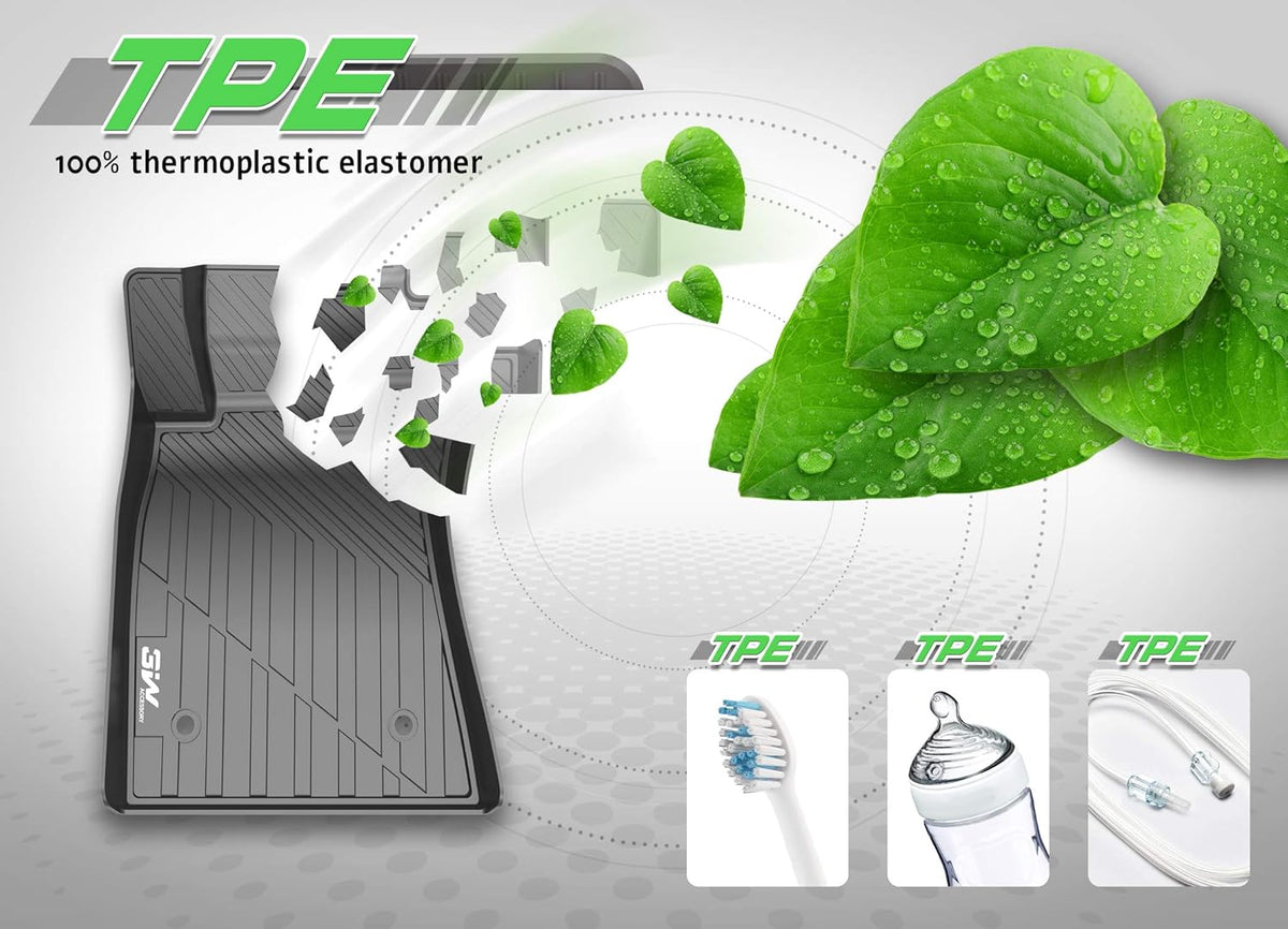 Black TPE All Weather Custom Fit Floor Liner Full Set U947