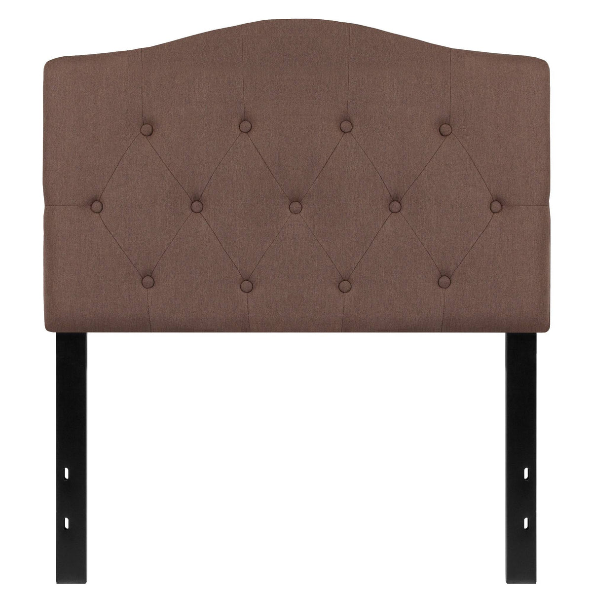Tufted Upholstered Twin Size Headboard in Camel Fabric C360