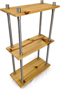 Solid Cedar Wood Stainless Steel Metal Bookcase 16 Inch Wide F81631