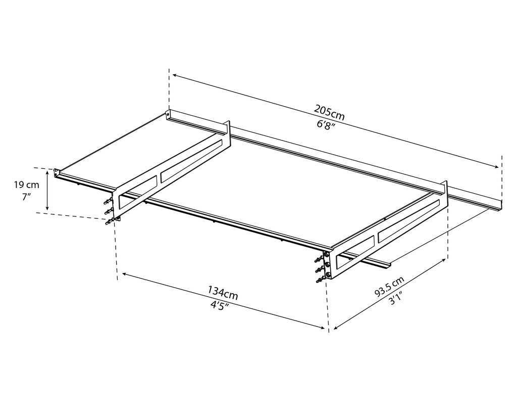 Acrylic Awning Gray/Clear N977