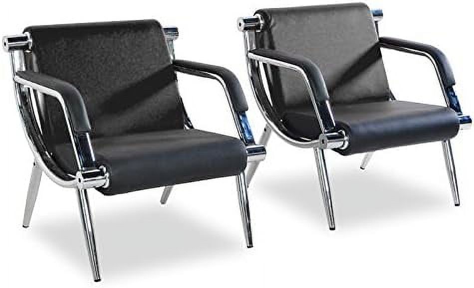 Black PU Leather Visitor Sofa I251