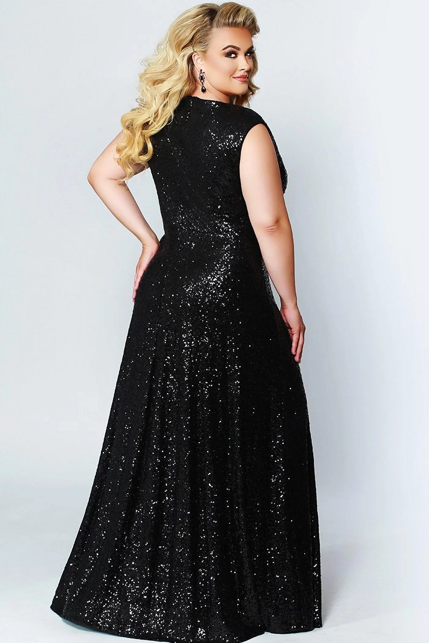 Sequins Plus Size Long Formal Gown P8267