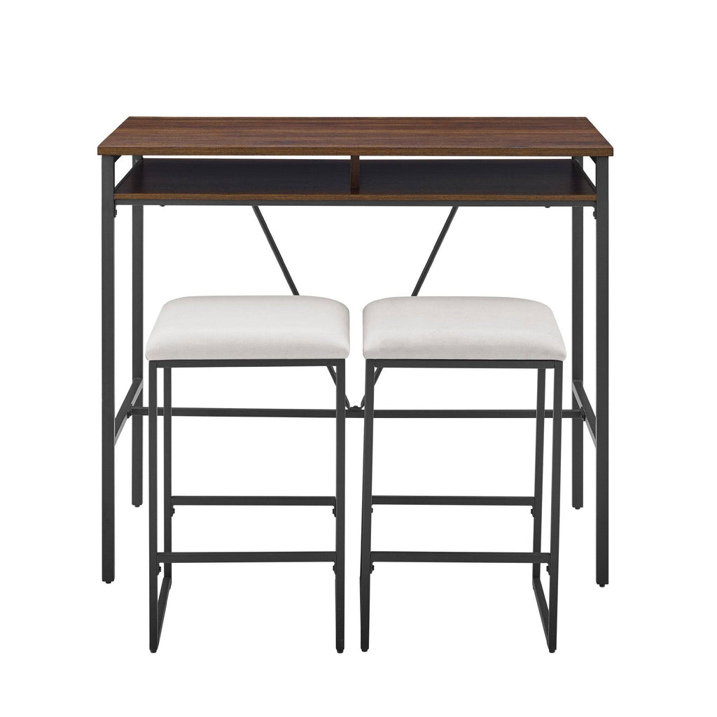 Rustic Oak 3-Piece Counter Height Dining Set U140189