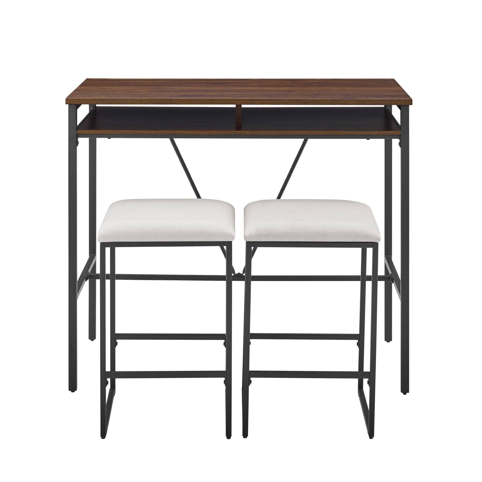 Rustic Oak 3-Piece Counter Height Dining Set U140189